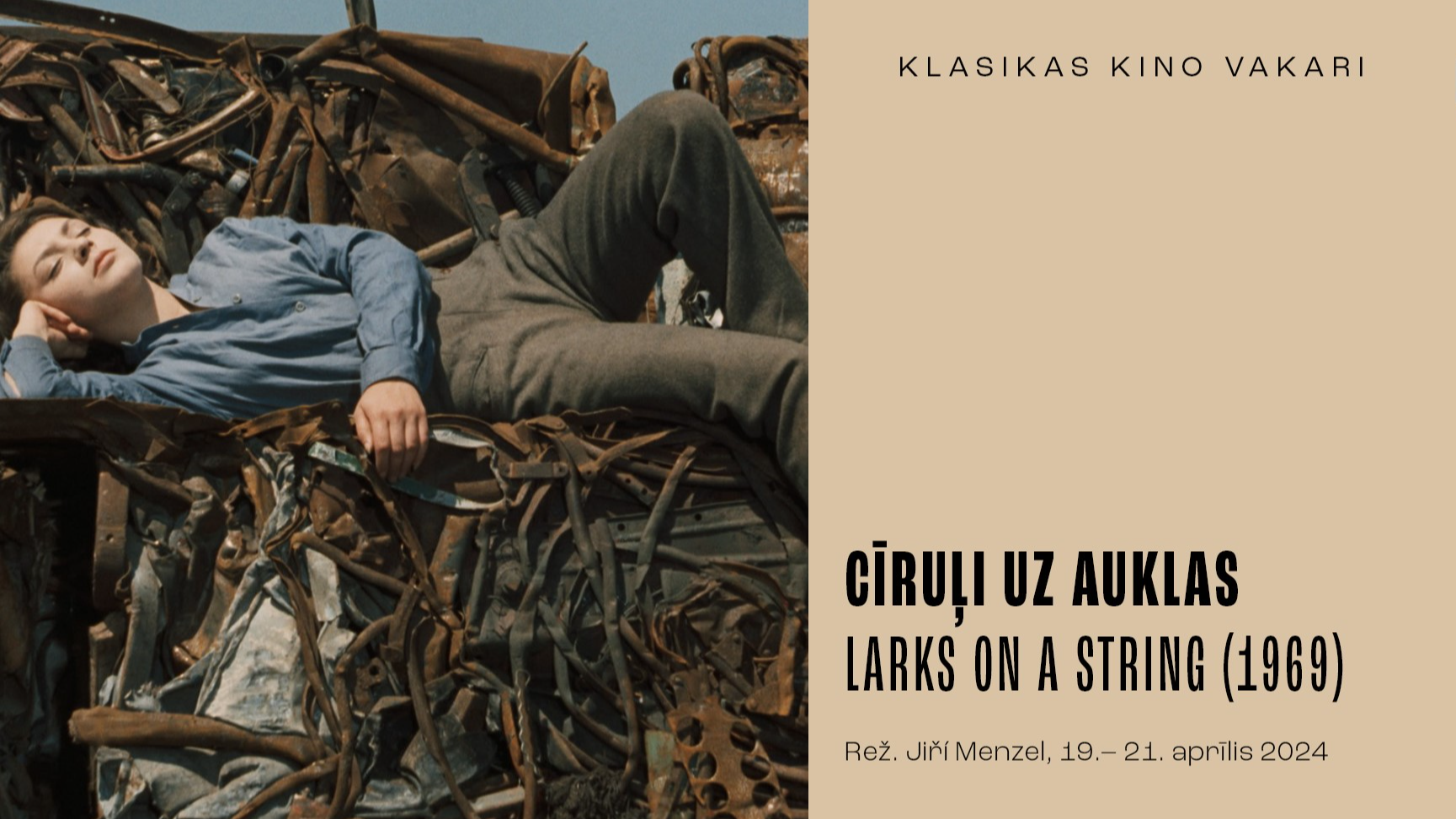 Klasikas kino vakaros romantiskā komēdija “Cīruļi uz auklas” (1969)