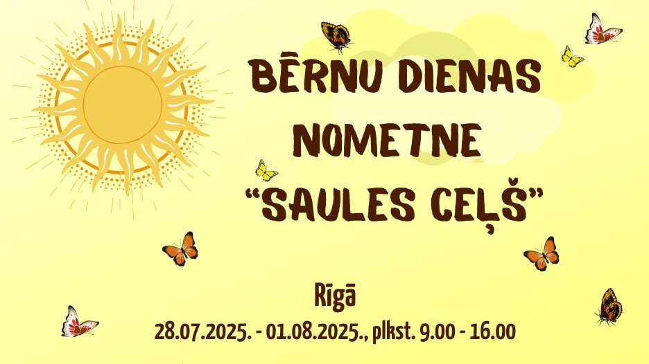 Aicinām bērnus uz nometni “Saules ceļš”