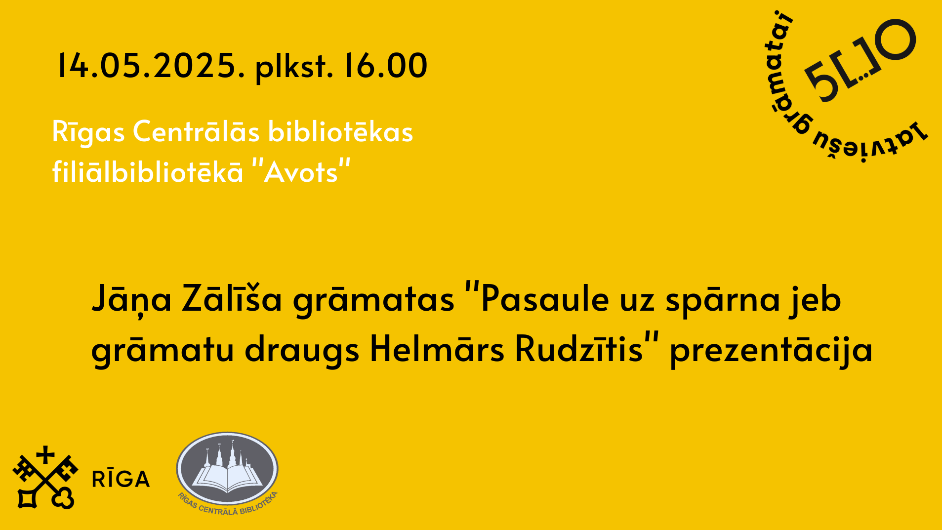 Jāņa Zālīša grāmatas “Pasaule uz spārna jeb grāmatu draugs Helmārs Rudzītis” prezentācija