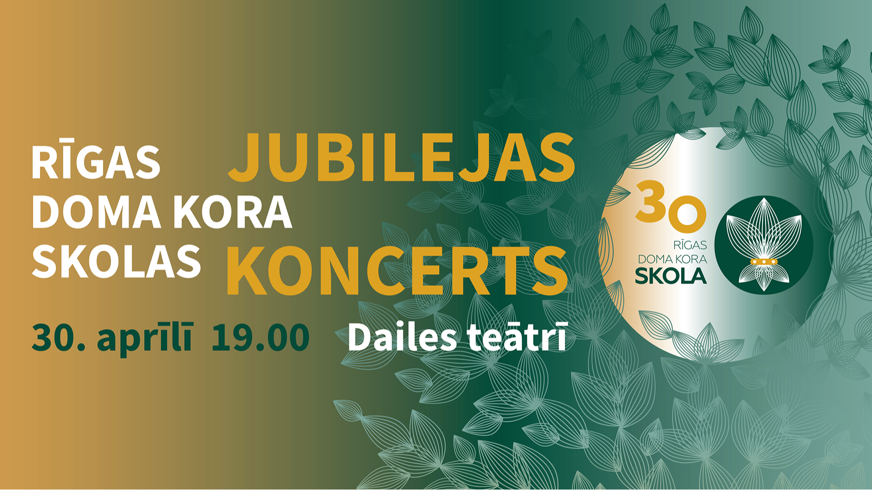 Rīgas doma kora skolai – 30! Jubilejas koncerts