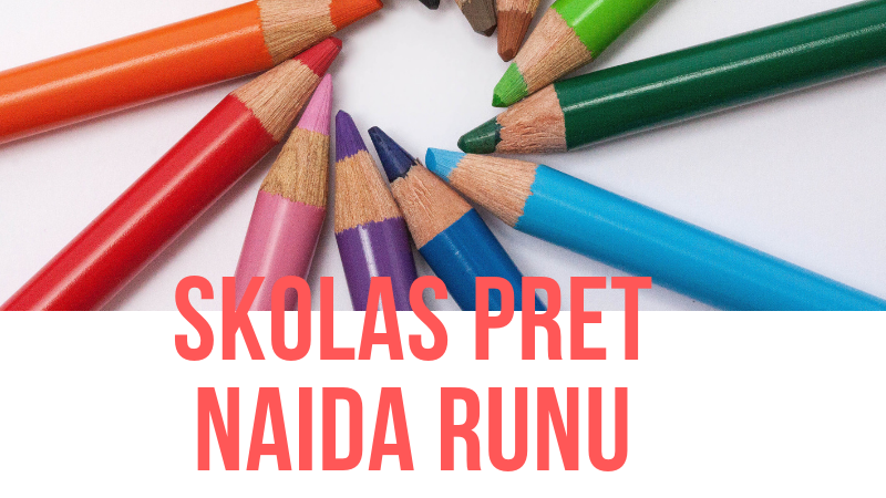 Tiek uzsākts projekts "Skolas pret naida runu"