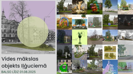 Aicina iedzīvotājus balsot par vides mākslas objektu Iļģuciemā