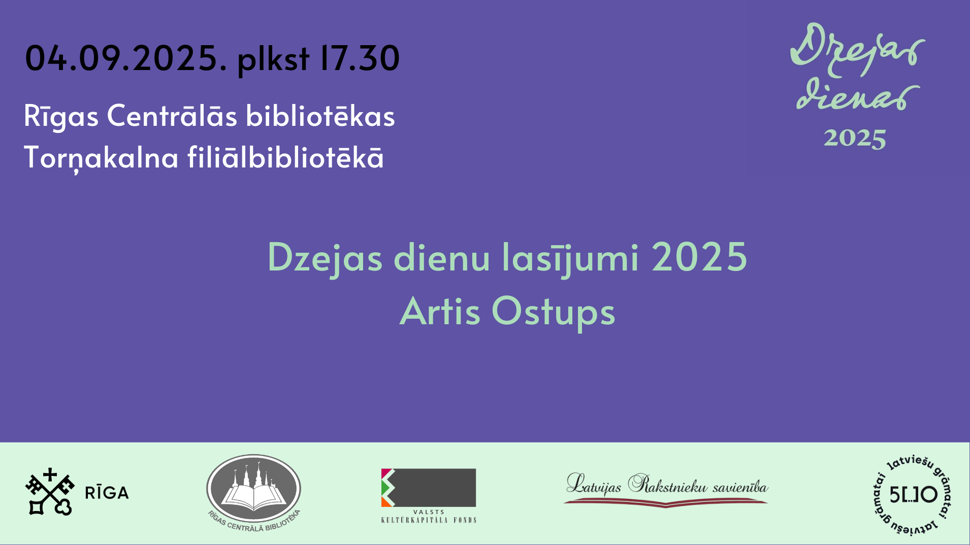 Dzejas dienas 2025. Artis Otups