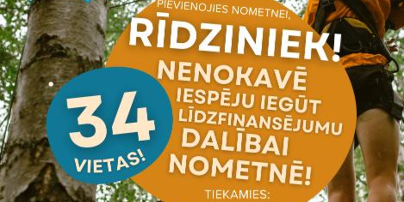 Brīvas vietas Rīgas pašvaldības līdzfinansētajā nometnē “Atklāj sevi”