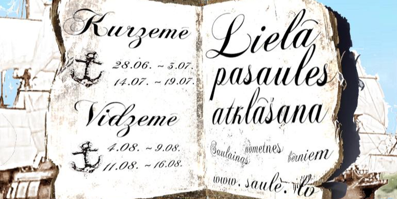 "Saulainas nometnes bērniem" aicina atklāt lielo pasauli