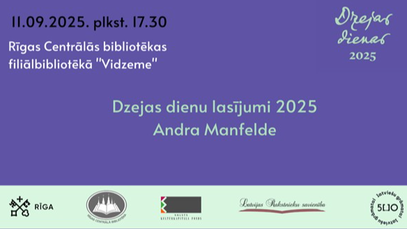 Dzejas dienas 2025. Andra Manfelde
