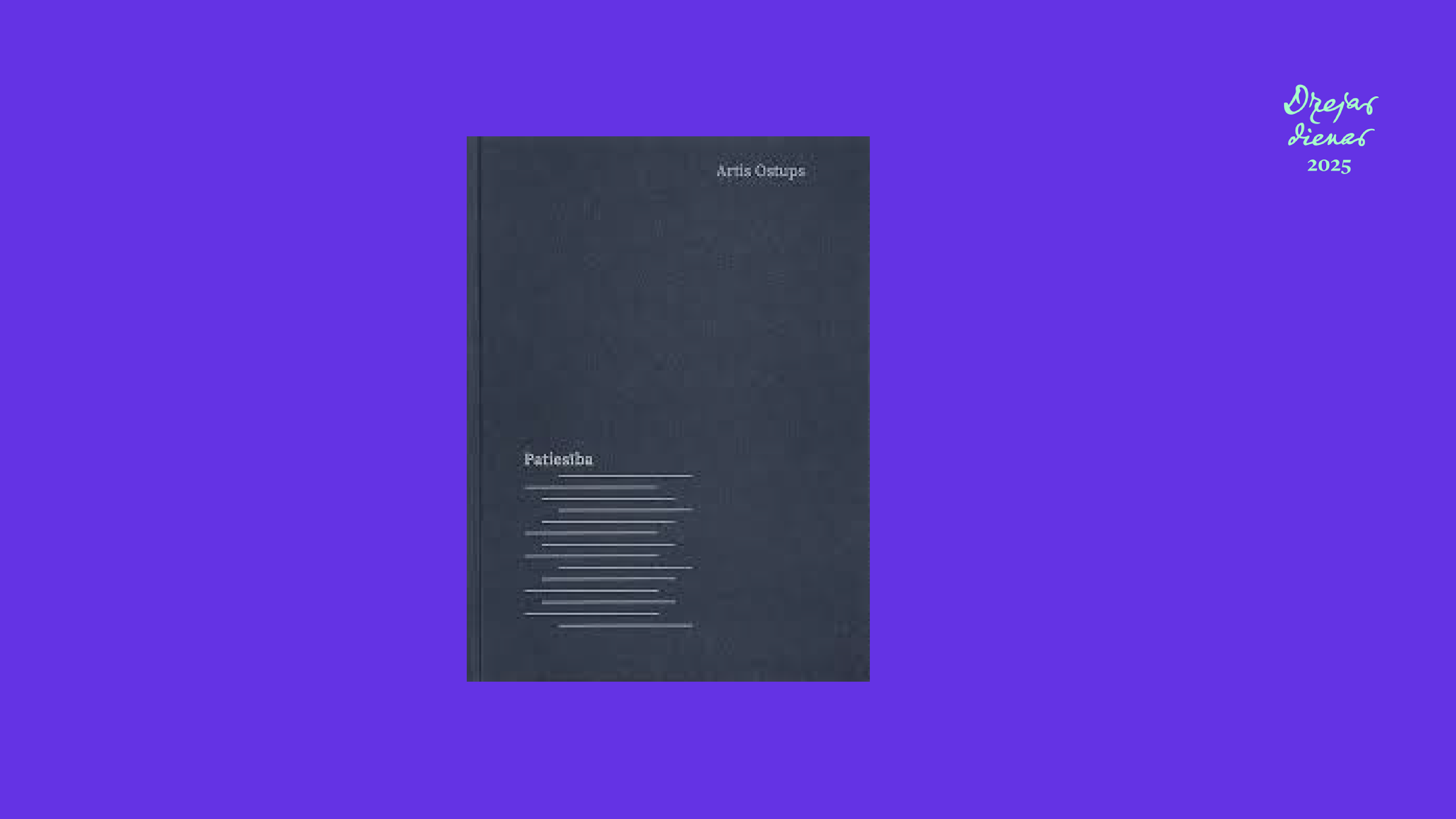 Svinīgi paziņots Dzejas dienu balvas 2025 laureāts